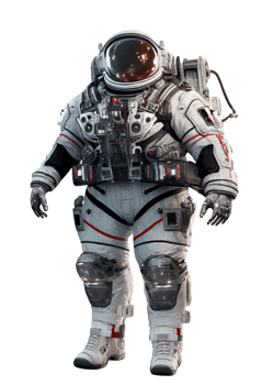 Space suits isolated on white background. . png