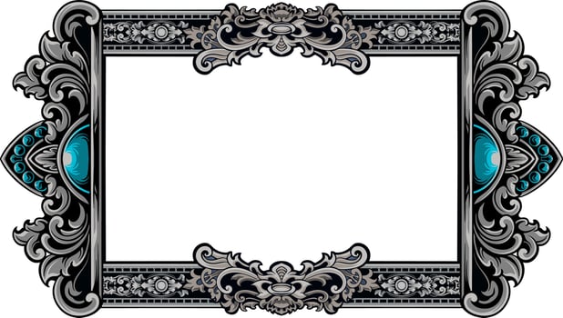 Luxury greeting card vector design with classic style engraved