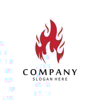 blazing fire, embers, fireball logo and symbol vector image. with template illustration editing.