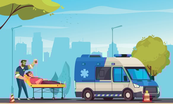 Emergency Cartoon Poster vector