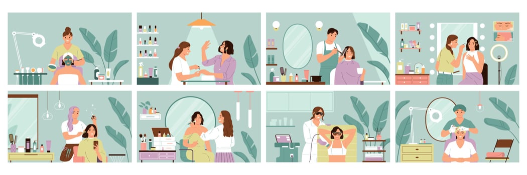 Beauty Service Set vector