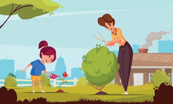 Well-Behaved Children Cartoon vector