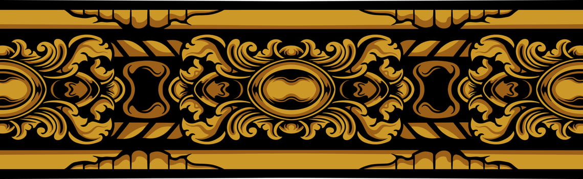classic engraving ornament vector design for elements, editable color