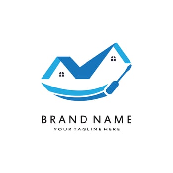 vector logo design illustration construction, home improvement and building logo design template