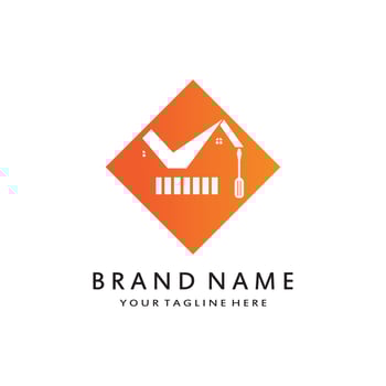 vector logo design illustration construction, home improvement and building logo design template