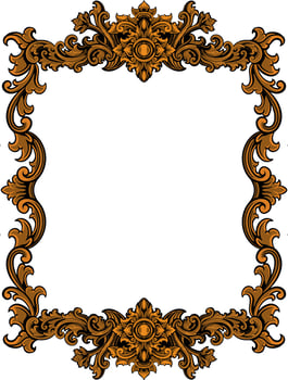 classic frame vector design for elements, editable color