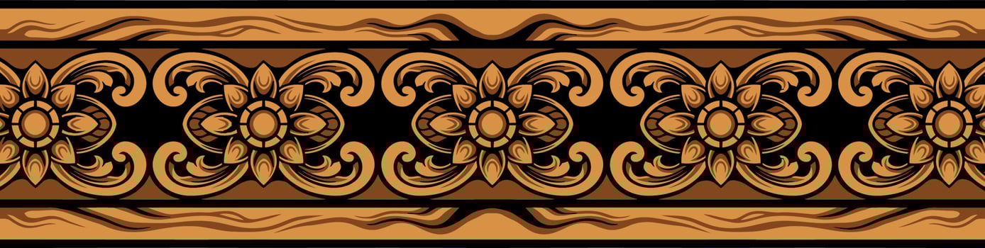 Classic ornament vector design for elements, editable color