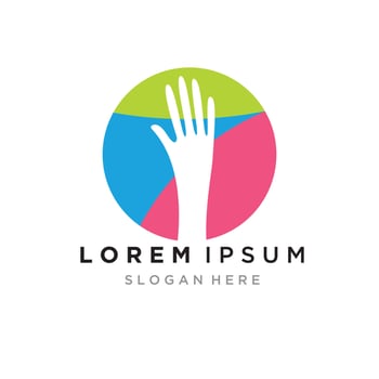 Hand care logo template vector design