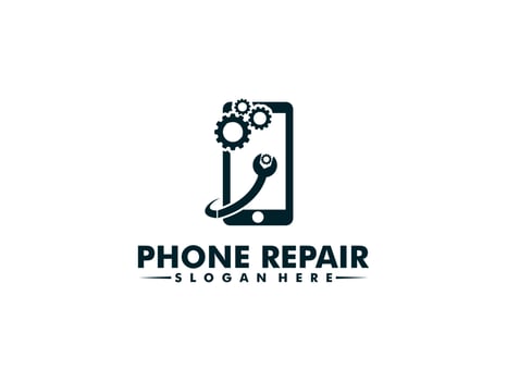 Abstract Phone repair logo, Phone Service logo vector