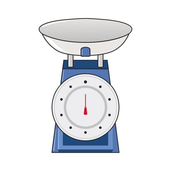 Weighing scale analog in vector illustration