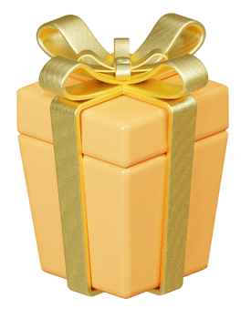 gift box with ribbon 3d golden bow gift box png