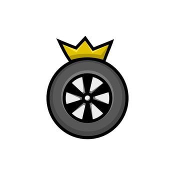 wheel king of the car. vector illustration.