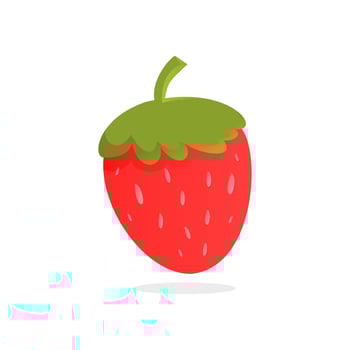 strawberry on white background. vector illustration.