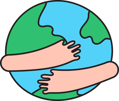 Earth day hand drawn illustration png
