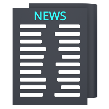 3D paper for newspaper and event . Object on a transparent background png