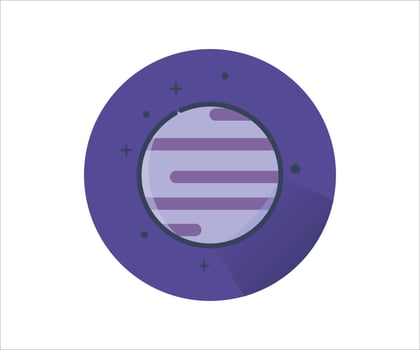 Neptune Planet Galaxy Modern Vector