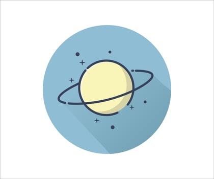 Saturn Planet Galaxy Modern Vector