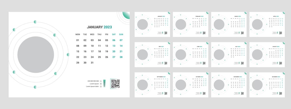 Desk Calendar 2024 vector