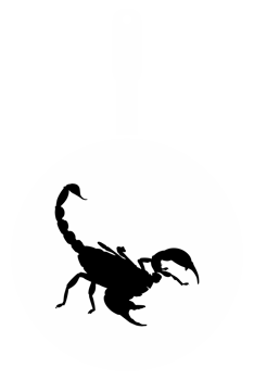 Scorpion on the Pan Silhouette for Bizarre or Extreme or Exotic Food, Traditional Food in Asian Country, Culinary Sign for Icon Symbol, Apps, Pictogram, Logo, Website, or Graphic Design Element. PNG