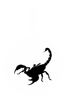Scorpion on the Pan Silhouette for Bizarre or Extreme or Exotic Food, Traditional Food in Asian Country, Culinary Sign for Icon Symbol, Apps, Pictogram, Logo, Website, or Graphic Design Element. PNG
