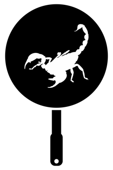 Scorpion on the Pan Silhouette for Bizarre or Extreme or Exotic Food, Traditional Food in Asian Country, Culinary Sign for Icon Symbol, Apps, Pictogram, Logo, Website, or Graphic Design Element. PNG