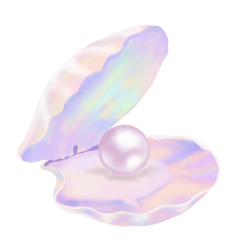 Pearl in a pastel shell png