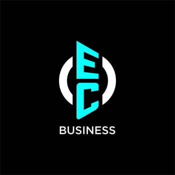 EC circle monogram logo vector