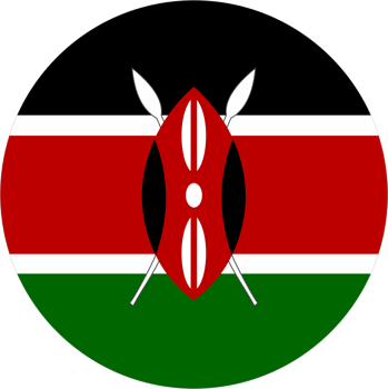 Kenya flag round shape PNG