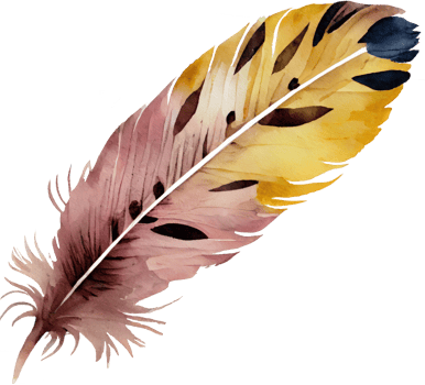 Colorful Feather Watercolor png