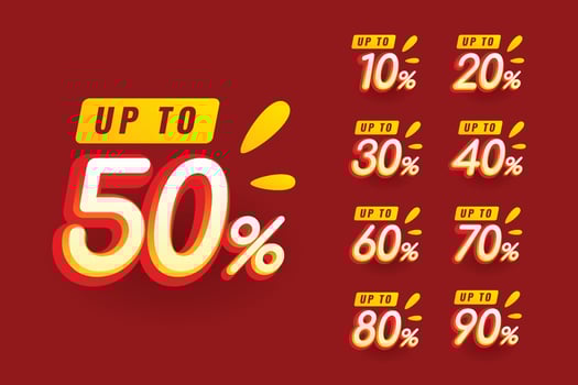 Illustration Special Sale Set Design vector