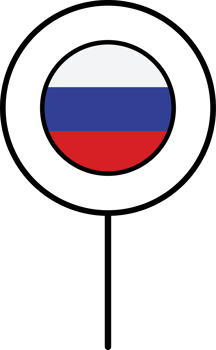 Russia flag circle pin icon. png