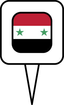 Syria flag pin place icon. png