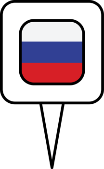 Russia flag pin place icon. png