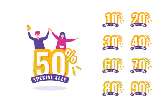 Illustration Special Sale Set Design vector