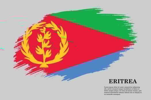 Brush stroke flag . Vector illustration