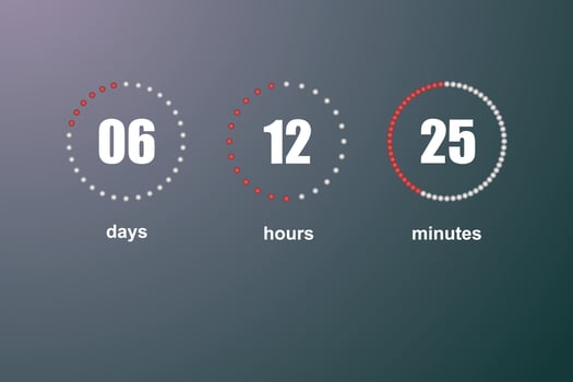Countdown vector template digital clock