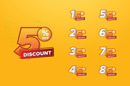 Special sale template design with different discount vector