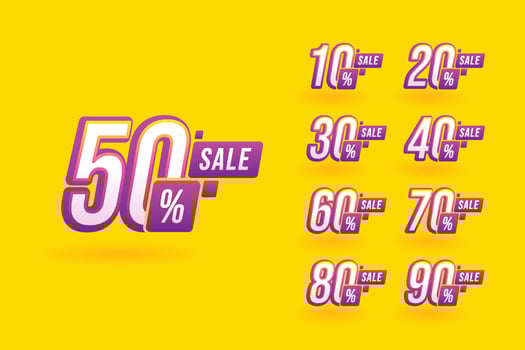 Special sale template design with different discount vector