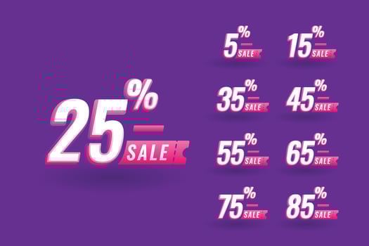 Special sale template design with different discount vector
