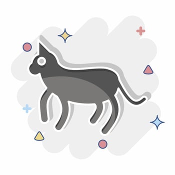 Icon Cat. related to Domestic Animals symbol. simple design editable. simple illustration vector