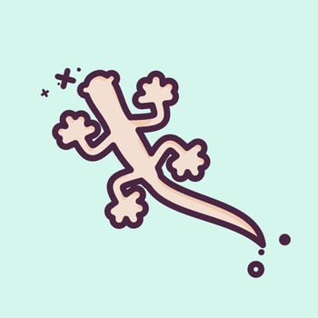 Icon Gecko. related to Domestic Animals symbol. simple design editable. simple illustration vector