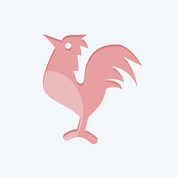 Icon Rooster. related to Domestic Animals symbol. simple design editable. simple illustration vector