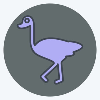 Icon Ostrich. related to Domestic Animals symbol. simple design editable. simple illustration vector