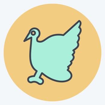 Icon Turkey. related to Domestic Animals symbol. simple design editable. simple illustration vector