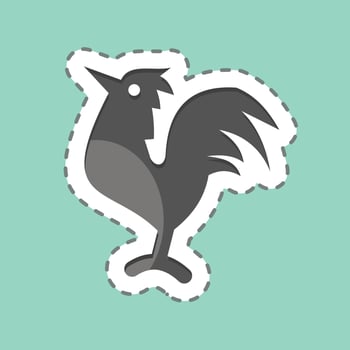 Icon Rooster. related to Domestic Animals symbol. simple design editable. simple illustration vector