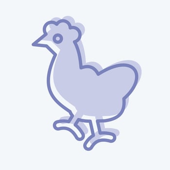Icon Chicken. related to Domestic Animals symbol. simple design editable. simple illustration vector