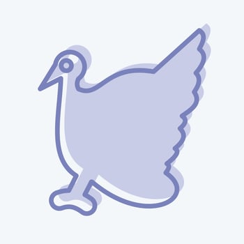 Icon Turkey. related to Domestic Animals symbol. simple design editable. simple illustration vector