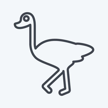 Icon Ostrich. related to Domestic Animals symbol. simple design editable. simple illustration vector