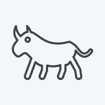Icon Rhinoceros. related to Domestic Animals symbol. simple design editable. simple illustration vector
