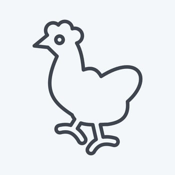 Icon Chicken. related to Domestic Animals symbol. simple design editable. simple illustration vector